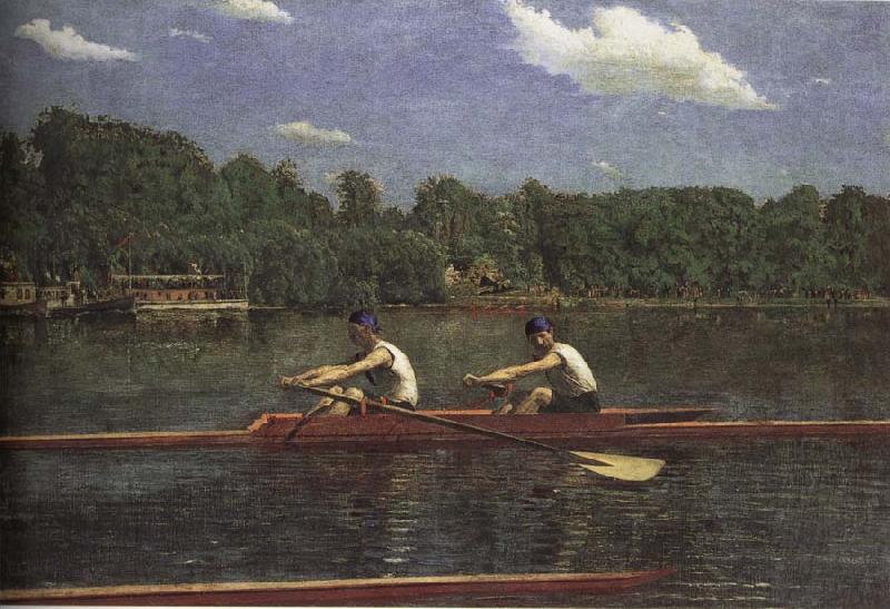 Thomas Eakins The buddie is rowing the boat oil painting image